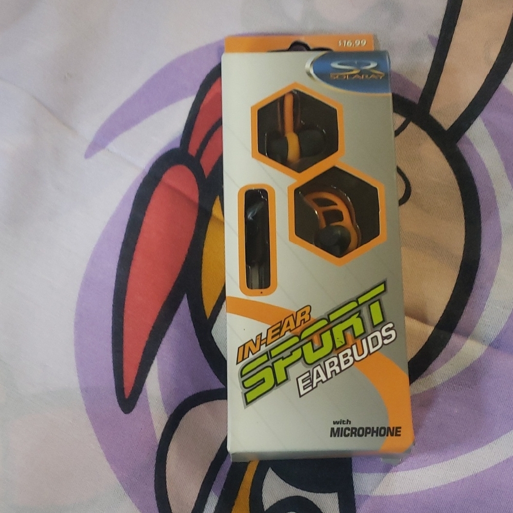 In-Ear Sport Earbuds with Microphone - Orange